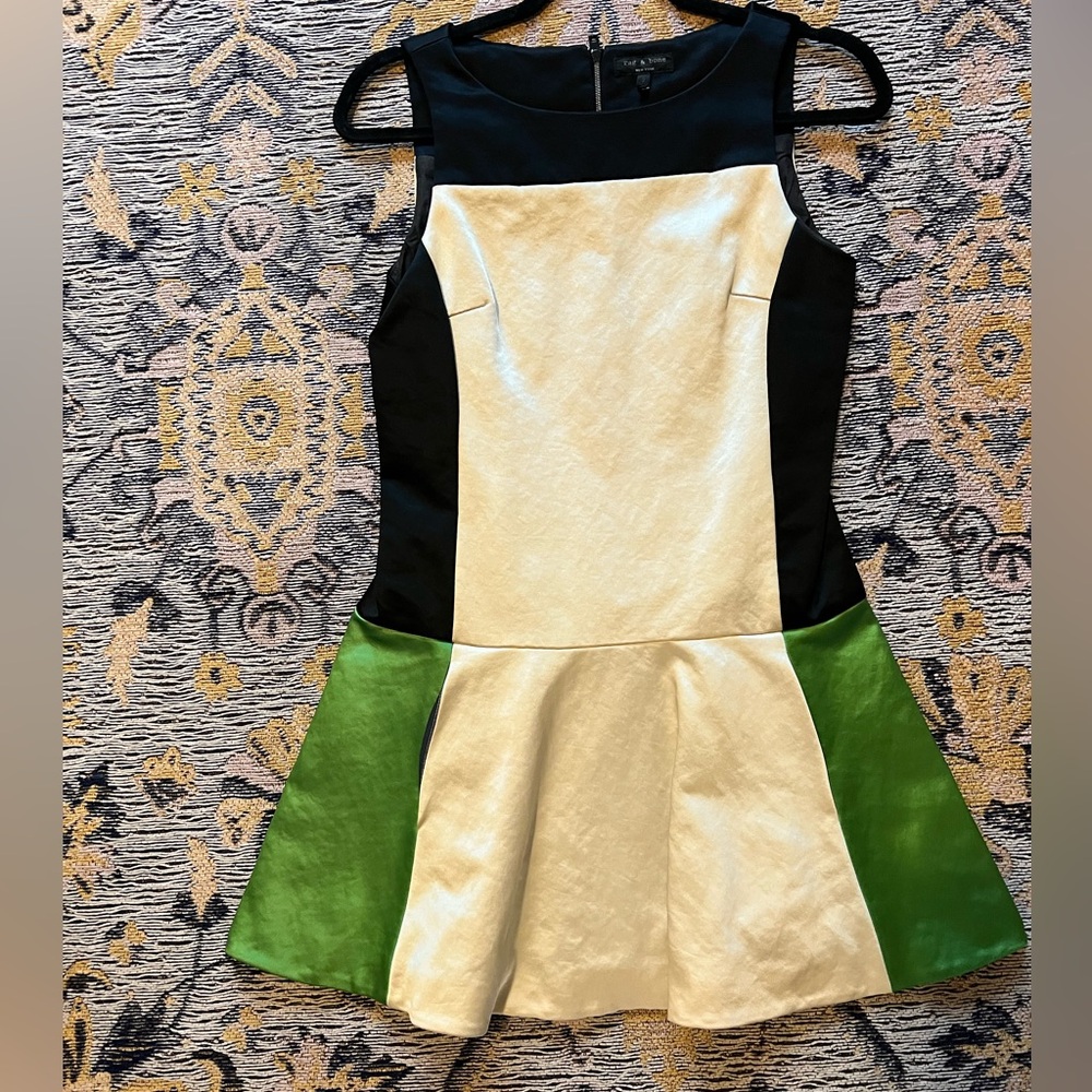 Rag & Bone Peplum Drop Waist Mini Dress Size 2